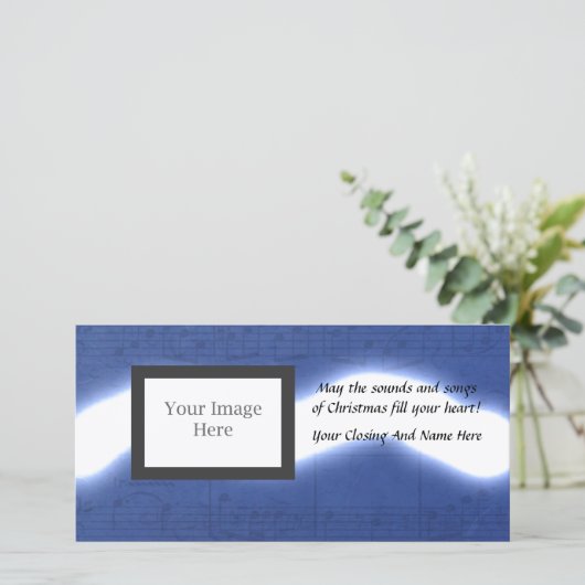 Muziekkerst Feestdagenkaart (Staand voorkant)