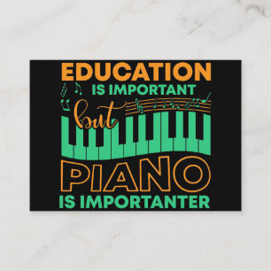 Muziekkunst, onderwijs en piano visitekaartje