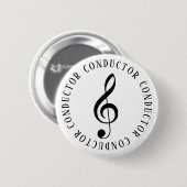 Muziekleider Treble Clef Button (Voorkant /achterkant)