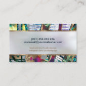 Muziekleraar Abstracte kunstcollage Visitekaartje (Achterkant)