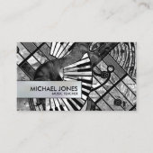 Muziekleraar Abstracte kunstcollage Visitekaartje (Voorkant)