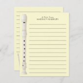 muziekleraar bedankkaart (Voorkant / Achterkant)