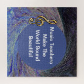 Muziekleraar Bedankt Blauwe Spiral appreciatie Legpuzzel (Horizontaal)