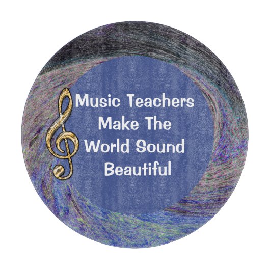 Muziekleraar Bedankt Blauwe Spiral appreciatie Snijplank (Voorkant)