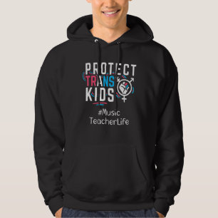 Muziekleraar beschermt transKinder transgender LGB Hoodie
