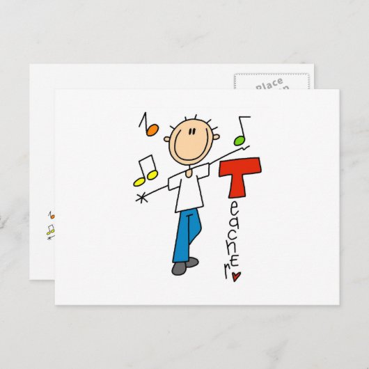 Muziekleraar Briefkaart (Voorkant / Achterkant)