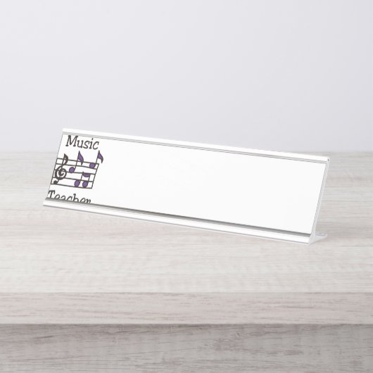 Muziekleraar Bureau Naambordje (Voorkant)