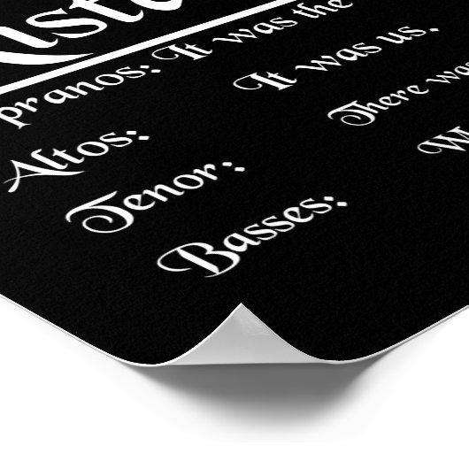 Muziekleraar Choir Director Poster (Hoek)