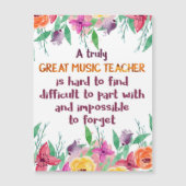 Muziekleraar Classroom Decor Appreciation Gift (Voorkant)
