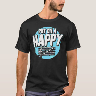 Muziekleraar cottagecore Doe een blij gezicht Musi T-shirt