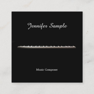 Muziekleraar Elegant Musician Sjabloon Modern Vierkante Visitekaartje