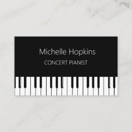 Muziekleraar Elegant Pianist Piano Keys Contactkaartje