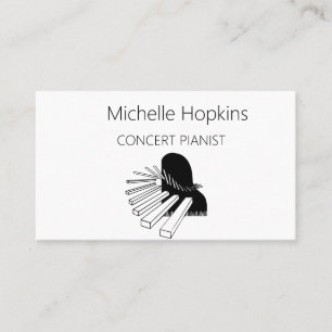 Muziekleraar Elegant Piano Keys-oproepkaart Contactkaartje