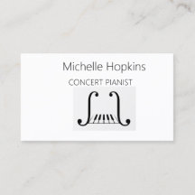 Muziekleraar Elegant Piano Keys-oproepkaart