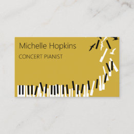Muziekleraar Elegant Piano Keys-oproepkaart Contactkaartje