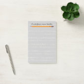 Muziekleraar Elegant Silver Musical Post-it® Notes (Kantoor)