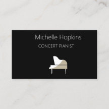 Muziekleraar Elegante Pianotoetsen Visitekaart