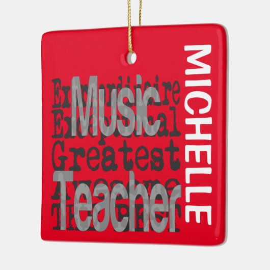 Muziekleraar extraordinaire CUSTOM Keramisch Ornament (Links)