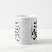 Muziekleraar Funny Treble Joke | Naam Sjabloon Koffiemok (Center)