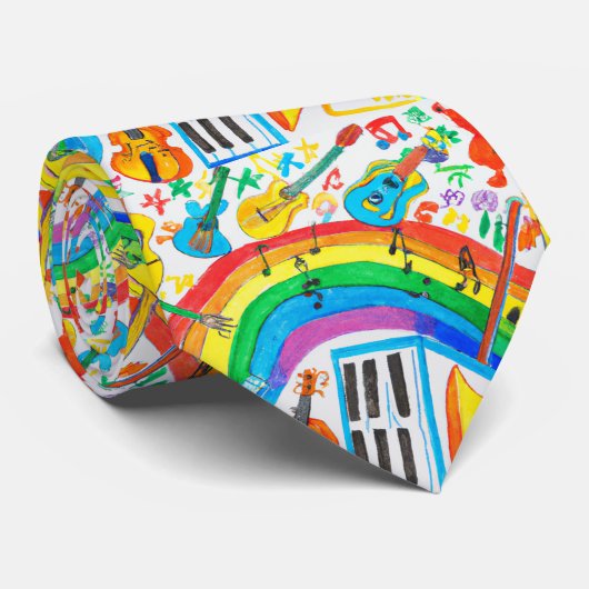 Muziekleraar gitaar Piano Violinist Stropdas (Opgerold)