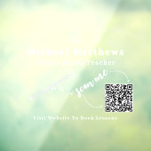 Muziekleraar Gitaarlessen QR-code Raamsticker (Vel 3)