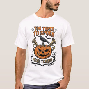 Muziekleraar Halloween Pompoen Graveren Shirt De