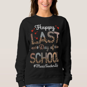 Muziekleraar Happy Last Day of School Leopard Trui