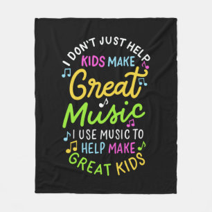 Muziekleraar - Help kinderen muziek maken cadeau Fleece Deken