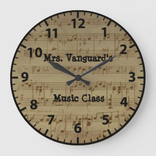 Muziekleraar Klas Acryl Wandklok Grote Klok
