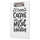 Muziekleraar Koffie omzetten in muziekonderwijs Klembord (Links)