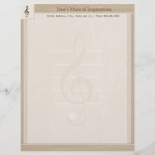 Muziekleraar Letterhead Briefpapier Briefhoofd