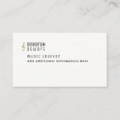 Muziekleraar minimalistisch visitekaartje (Voorkant)