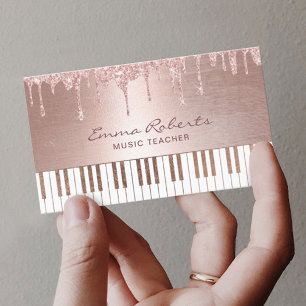 Muziekleraar Modern Roos Gold Drivers Piano Musica Visitekaartje