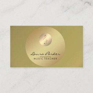 Muziekleraar Musical Note Gold Musician Visitekaartje
