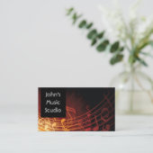 Muziekleraar Muziek Studio Elegant Musical Visitekaartje (Staand voorkant)