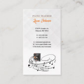 Muziekleraar | Pianist Visitekaartje (Voorkant)