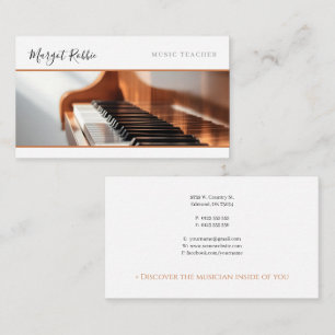 Muziekleraar Pianist Visitekaartje