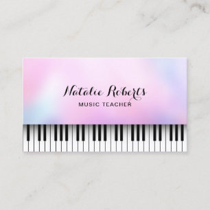 Muziekleraar Piano Keys Elegant Dreamweaver Pink O Visitekaartje
