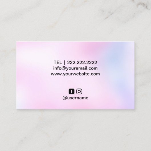 Muziekleraar Piano Keys Elegant Dreamweaver Pink O Visitekaartje (Achterkant)