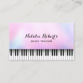 Muziekleraar Piano Keys Elegant Dreamweaver Pink O Visitekaartje (Voorkant)