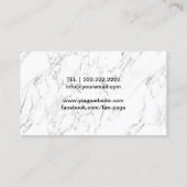 Muziekleraar Piano Keys Elegant White Marble Visitekaartje (Achterkant)