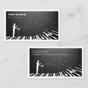 Muziekleraar Piano Keys Visitekaartje