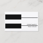 Muziekleraar Piano Lessons Instructor Visitekaartje (Voorkant)