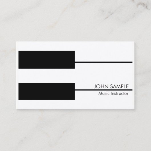 Muziekleraar Piano Lessons Instructor Visitekaartje (Voorkant)
