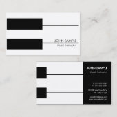 Muziekleraar Piano Lessons Instructor Visitekaartje (Voorkant / Achterkant)