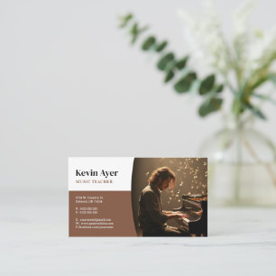 Muziekleraar piano visitekaartje