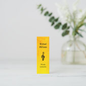 Muziekleraar QR code Simple Gold Treble Clef Mini Visitekaartje (Staand voorkant)