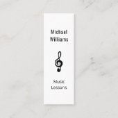Muziekleraar QR-code Simple Treble Clef Mini Visitekaartje (Voorkant)