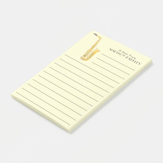 Muziekleraar Saxofoon Post-it® Notes (Schuin)