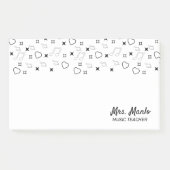 Muziekleraar Script Naam Muzieknoten Post-it® Notes (Voorkant)